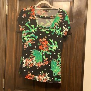 Medium, Black Floral top